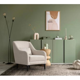 Křeslo TRELEM, ecru