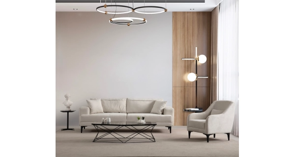 Křeslo TRELEM, ecru