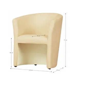 Křeslo TUANGU, béžová ekokůže