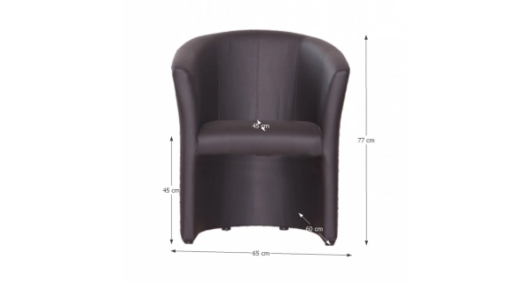 Křeslo TUANGU, černá ekokůže