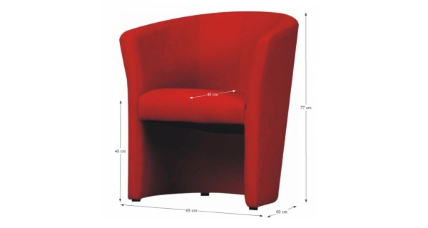 Křeslo TUANGU, červená látka