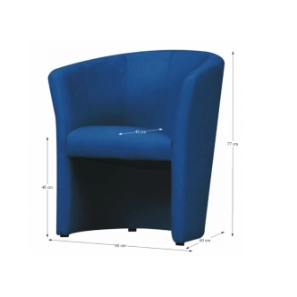 Křeslo TUANGU, modrá látka