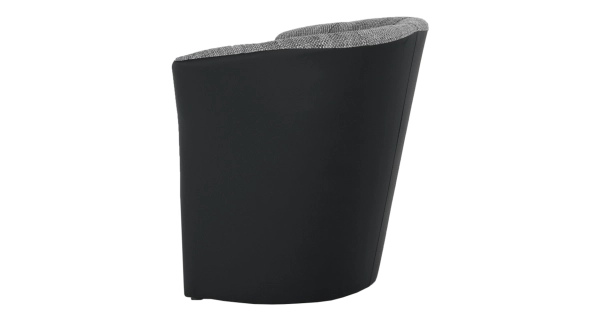 Křeslo TUANGU, šenil šedý/černá ekokůže 