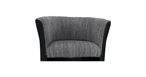 Křeslo TUANGU, šenil šedý/černá ekokůže 