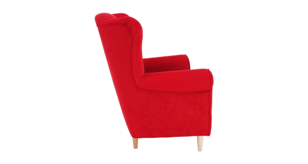 Křeslo ušák BABAR, červená látka
