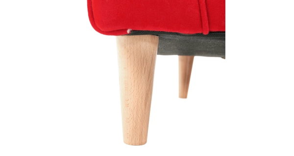 Křeslo ušák BABAR, červená látka