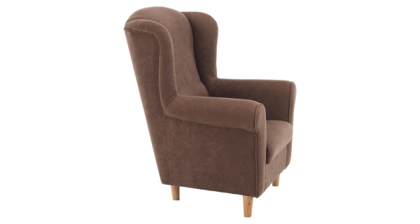 Křeslo ušák BABAR, hnědá látka