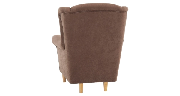 Křeslo ušák BABAR, hnědá látka