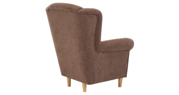 Křeslo ušák BABAR, hnědá látka