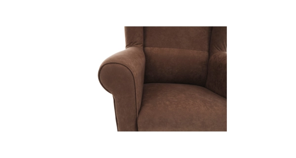 Křeslo ušák BABAR, hnědá látka