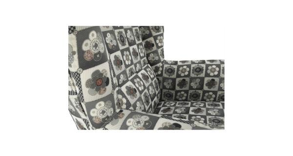 Křeslo ušák BABAR, vzor patchwork N1