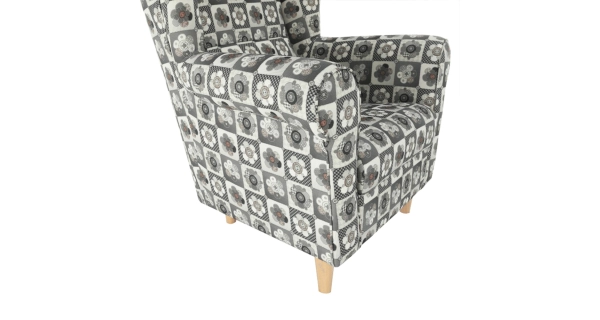 Křeslo ušák BABAR, vzor patchwork N1