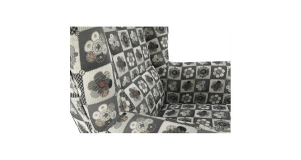 Křeslo ušák BABAR, vzor patchwork N1