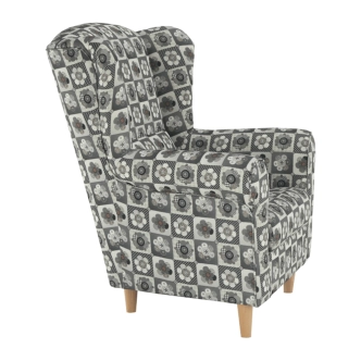 Křeslo ušák BABAR, vzor patchwork N1
