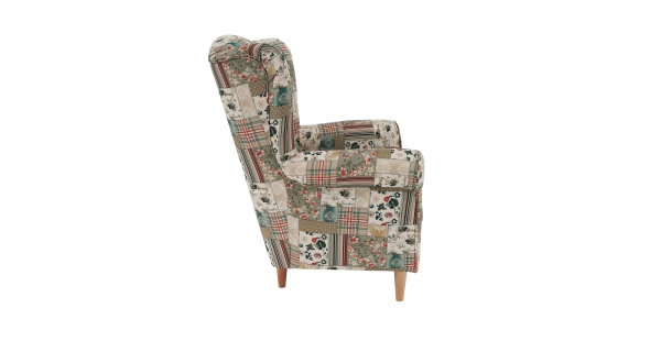 Křeslo ušák BABAR, vzor patchwork Viorica 1