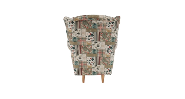 Křeslo ušák BABAR, vzor patchwork Viorica 1