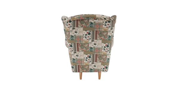 Křeslo ušák BABAR, vzor patchwork Viorica 1