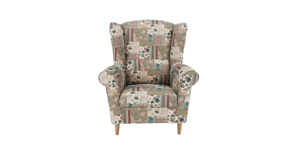 Křeslo ušák BABAR, vzor patchwork Viorica 1