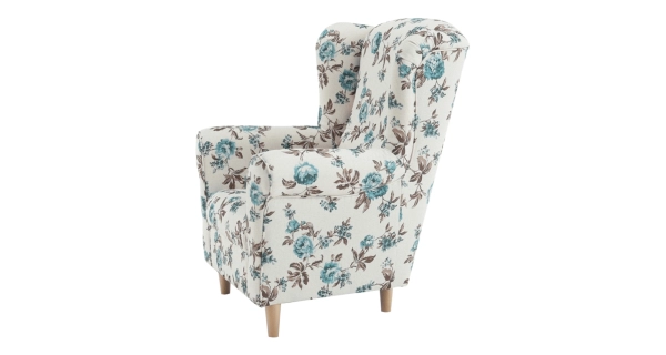 Křeslo ušák BABAR, vzor rose 14