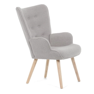 Křeslo ušák EMERENZIANA, šedá