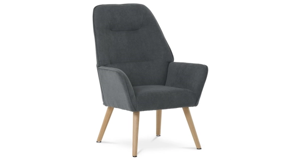 Křeslo ušák MANSUETO, šedá