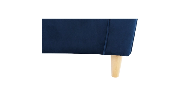 Křeslo ušák WANGI s taburetem, modrá