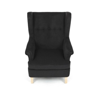 Křeslo ušák WINVON, černá látka