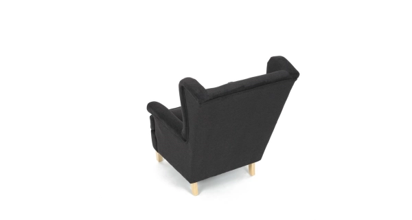 Křeslo ušák WINVON, černá látka