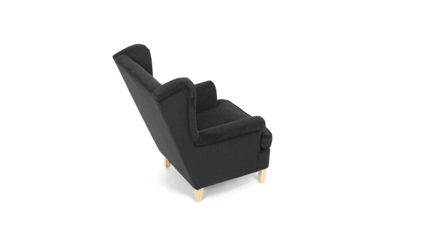 Křeslo ušák WINVON, černá látka