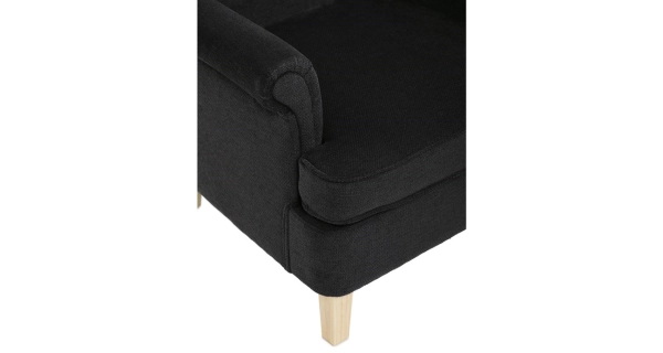 Křeslo ušák WINVON, černá látka