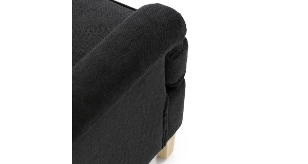 Křeslo ušák WINVON, černá látka