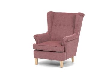 Křeslo ušák WINVON, růžová látka