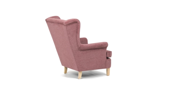 Křeslo ušák WINVON, růžová látka