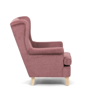 Křeslo ušák WINVON, růžová látka