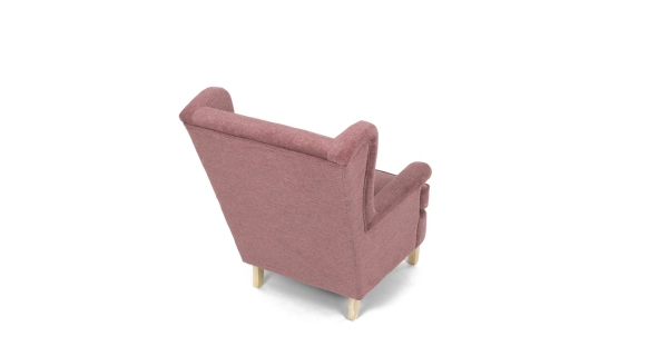 Křeslo ušák WINVON, růžová látka