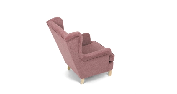 Křeslo ušák WINVON, růžová látka