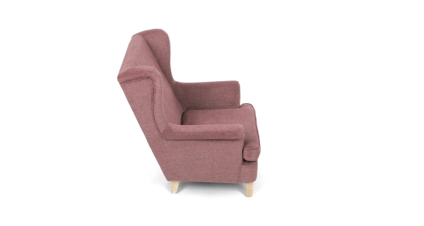 Křeslo ušák WINVON, růžová látka