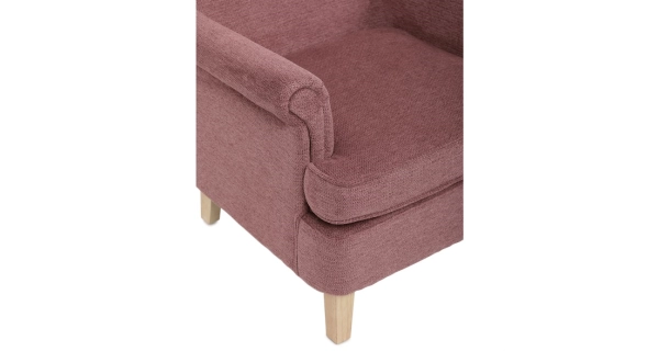 Křeslo ušák WINVON, růžová látka