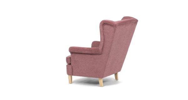 Křeslo ušák WINVON, růžová látka