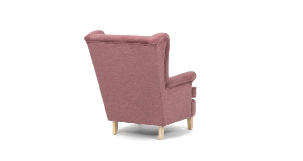 Křeslo ušák WINVON, růžová látka