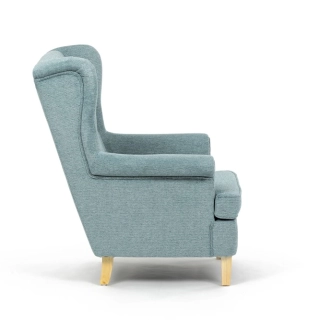 Křeslo ušák WINVON, zelená látka