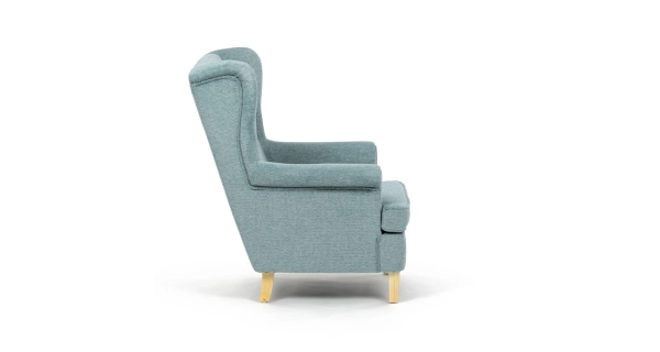 Křeslo ušák WINVON, zelená látka