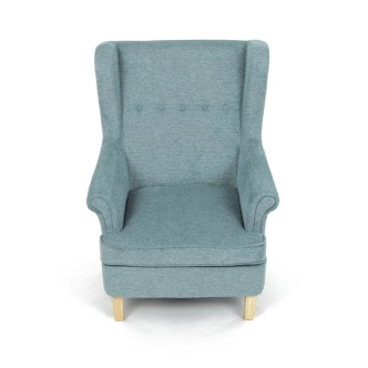 Křeslo ušák WINVON, zelená látka