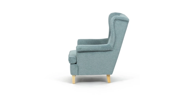 Křeslo ušák WINVON, zelená látka