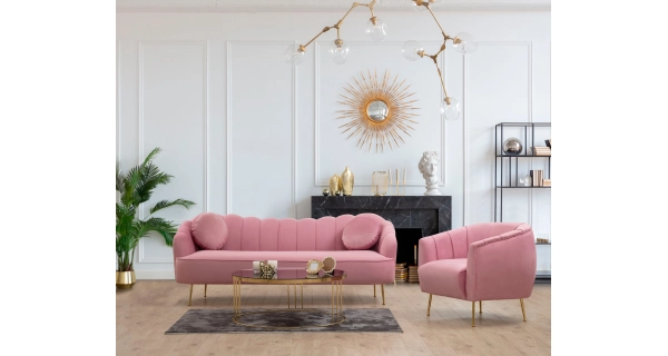 Křeslo VALZEL, růžová