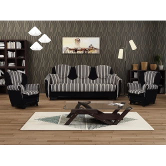 Křeslo VELOX 2, šedá látka se vzorem/černá látka