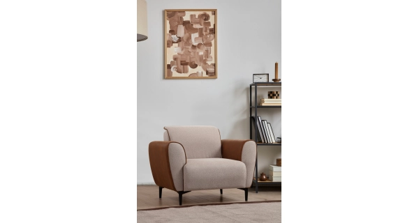 Křeslo VORDRON, béžová/skořicová