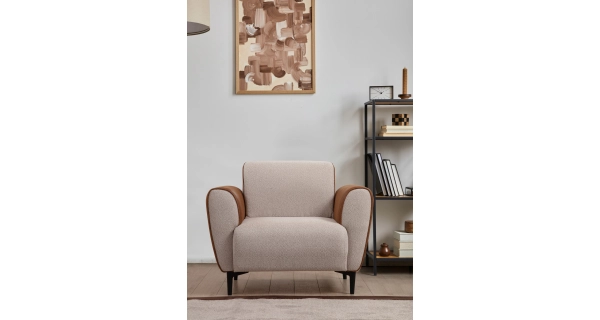 Křeslo VORDRON, béžová/skořicová