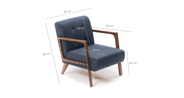 Křeslo YORLEM, modrá