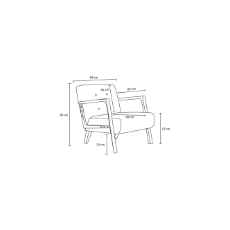 Křeslo YORLEM, šedá